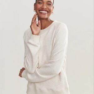 Jenni Kayne Saturday Sweatshirt in Oatmeal - Size L